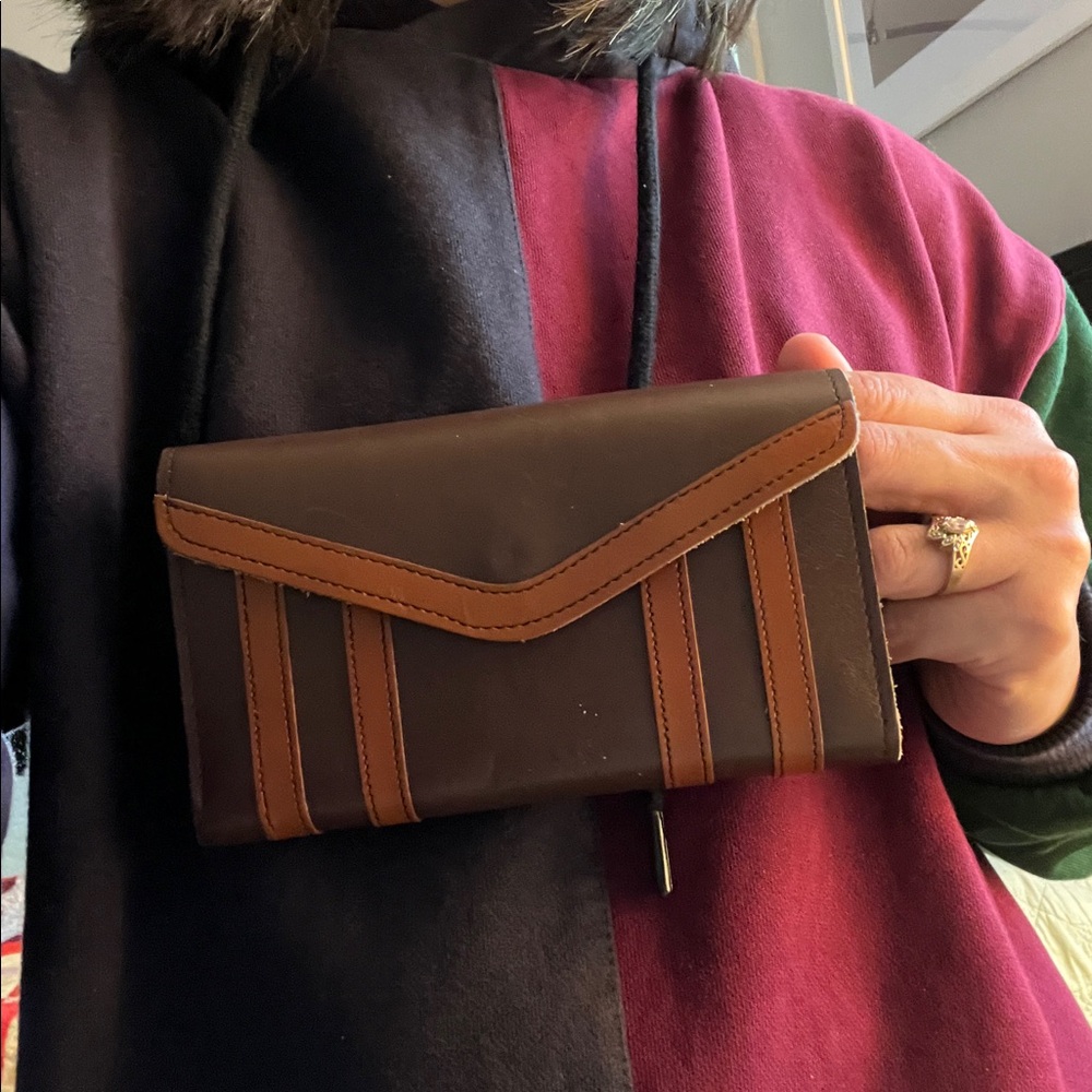 Vintage Leather Brown and Tan Wallet